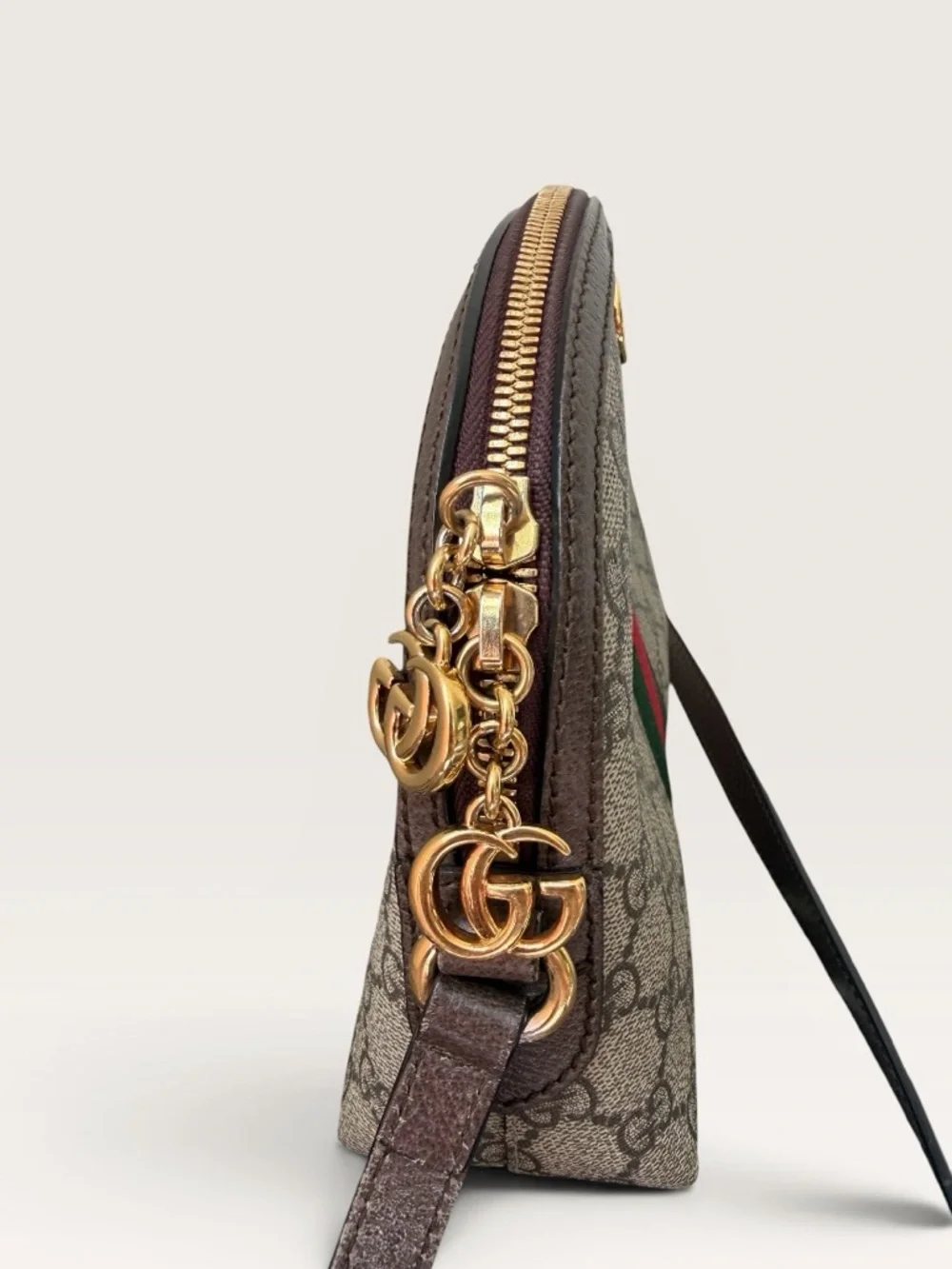 Gucci GG Supreme Canvas Crossbody Bag Web Stripe Ophidia Small Done - Picture 8 of 16